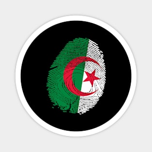 Flag of algeria fingerprint Magnet